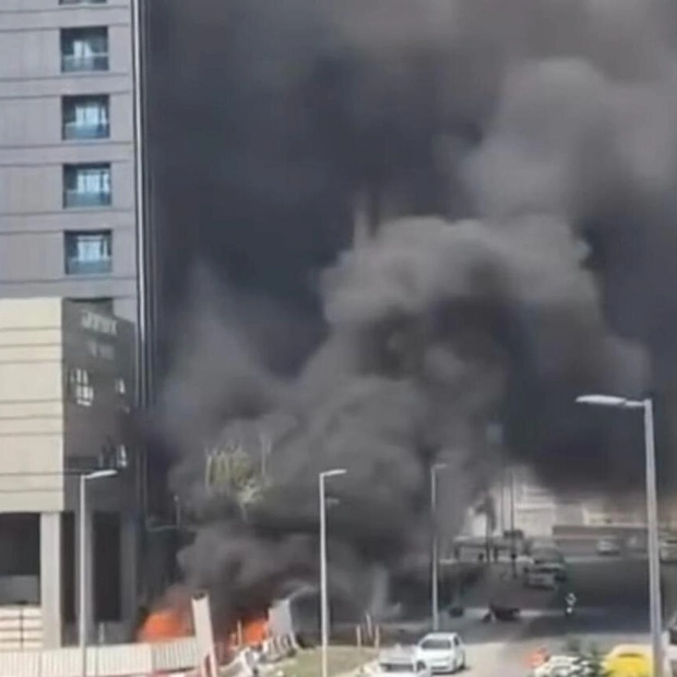 Fire Breaks Out on Vacant Lot Near Damac Business Tower