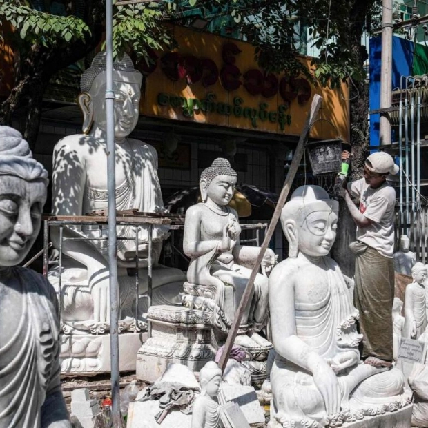 Carving Faith Amid Conflict: Myanmar's Marble Buddha Statues