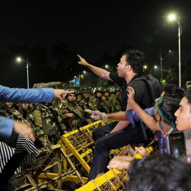 Protesters Demand Bangladeshi President's Resignation