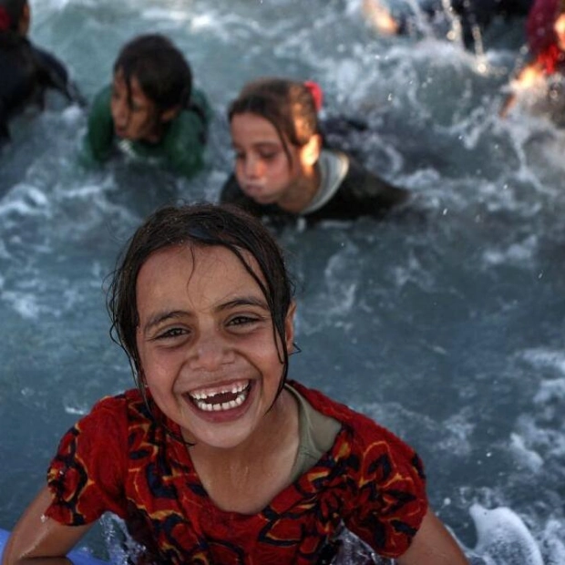 Mobile Pools Bring Joy to War-Displaced Children in Syria