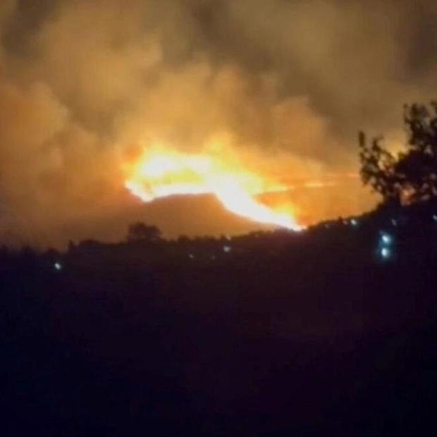 Heavy Lightning Triggers Fires on Greek Island of Thassos