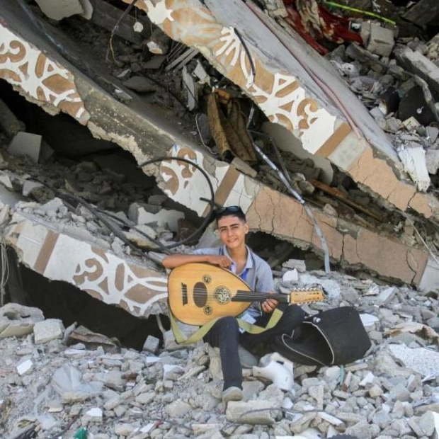 Gaza's Young Oud Player Brings Hope Amidst Devastation