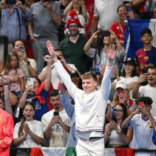 Leon Marchand Wins Gold in a Frenzied La Defense Arena