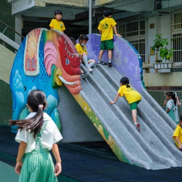 Nostalgic Elephant Slides in Taiwan