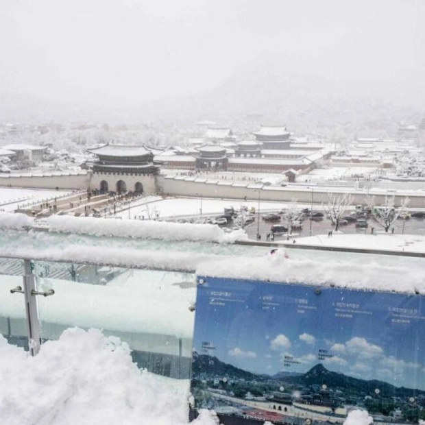 Historic Snowfall Blankets Seoul in November