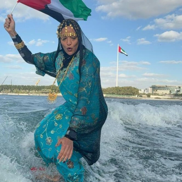 Dubai Athlete Surfs in Emirati Attire to Honor 'Second Home'