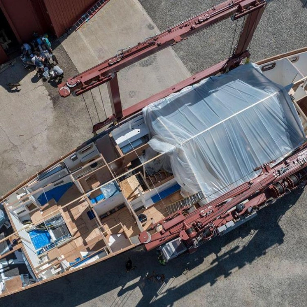 Rockport Marine's Custom 29-Metre Sailing Yacht Project Ouzel Progresses