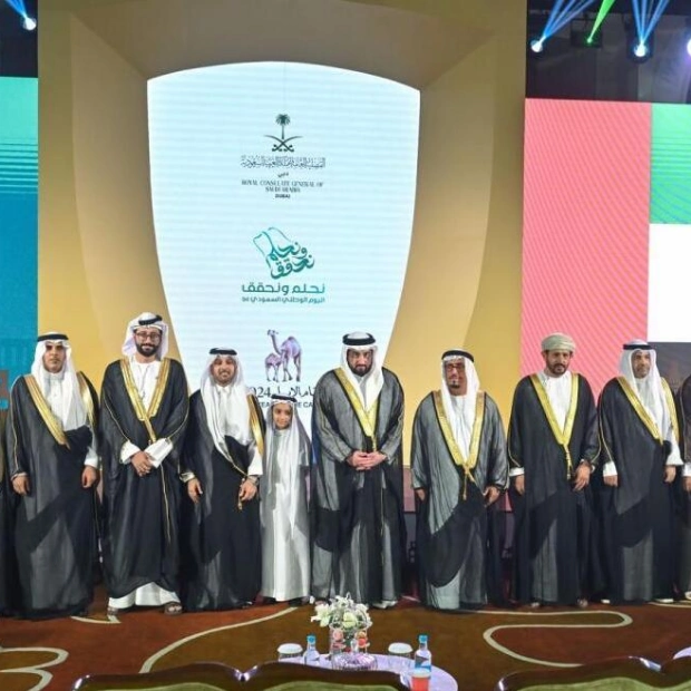 Sheikh Ahmed Attends Saudi National Day Reception in Dubai