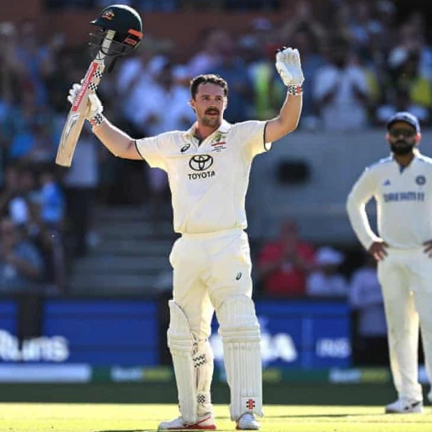 Sun-Drenched Adelaide Test: Head and Carey Shine