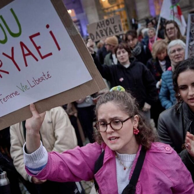 Protests in Paris for Iranian Student Arrested After Stripping