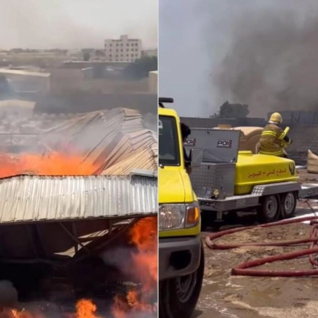 Significant Fire Engulfs Warehouse in Umm Al Quwain