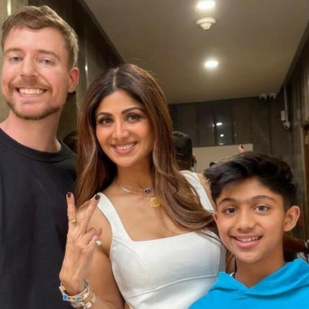 Shilpa Shetty Meets Logan Paul and MrBeast in Mumbai