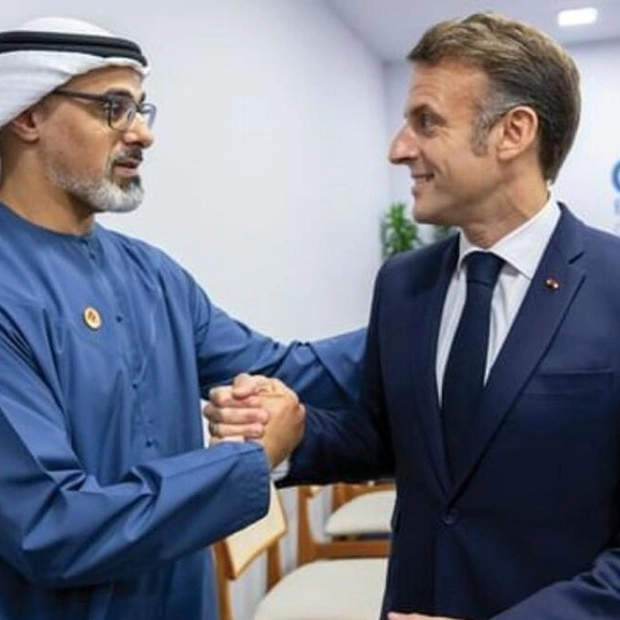 Sheikh Khaled Meets French President at G20 Summit