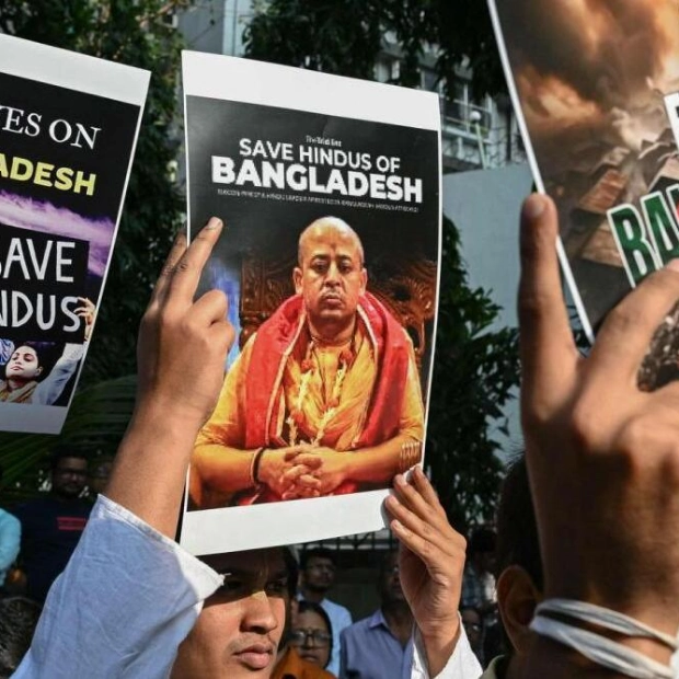 Protests Erupt in Mumbai Over Arrest of Hindu Monk in Bangladesh