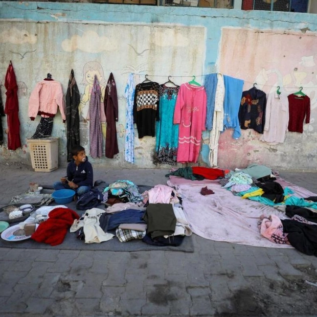 Gaza's Displaced Turn to Selling Salvaged Clothes