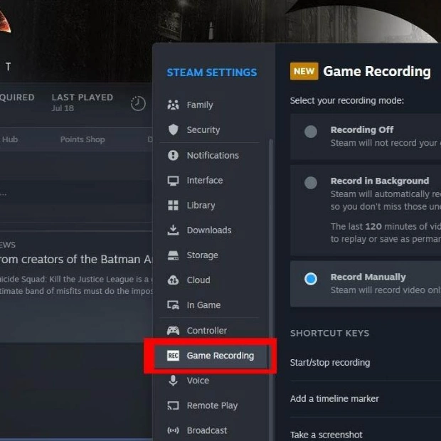 Steam Game Recording Now Available for All Users