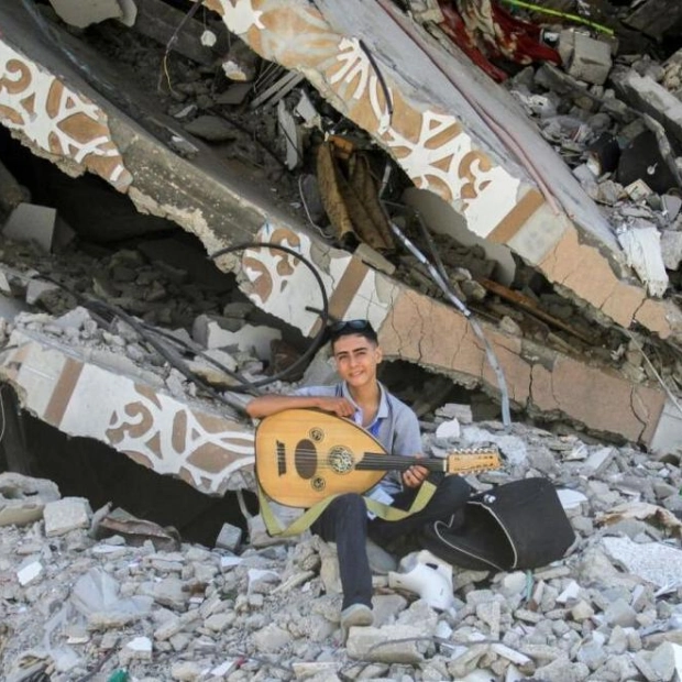 Gaza's Young Oud Player Brings Hope Amidst Devastation