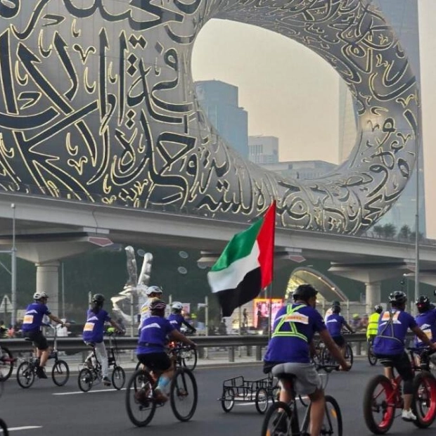 Dubai Ride: Cyclists Race Down Sheikh Zayed Road