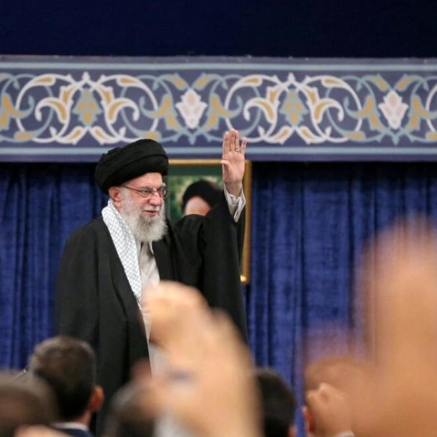 Ayatollah Khamenei Addresses Tehran Crowd with Rifle by His Side