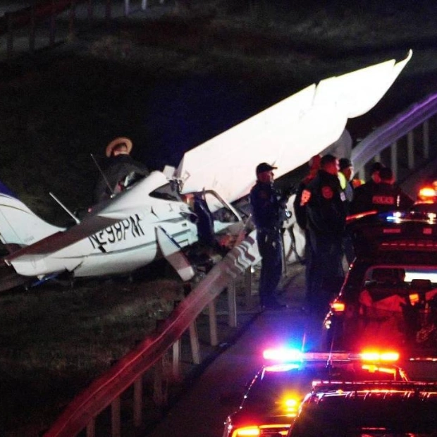 Small Plane Crashes on Highway Near NYC