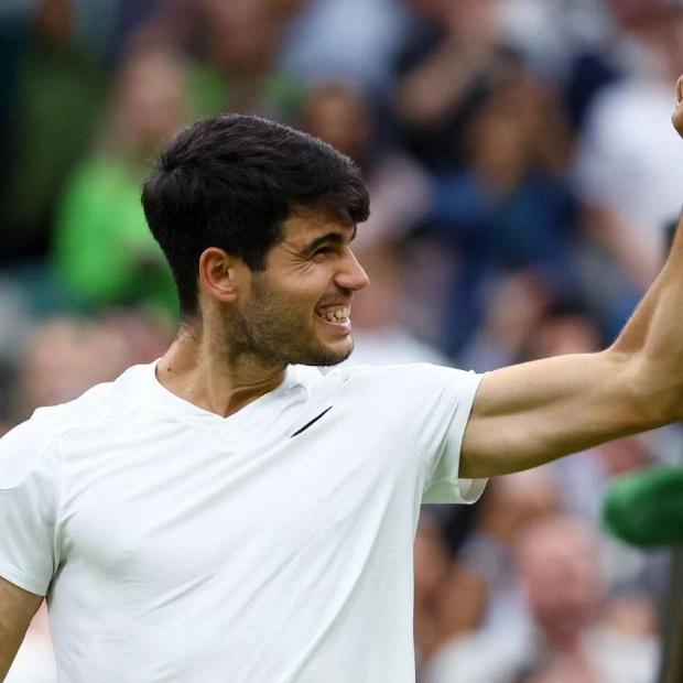 Carlos Alcaraz Advances in Wimbledon, Narrowly Beats Tommy Paul