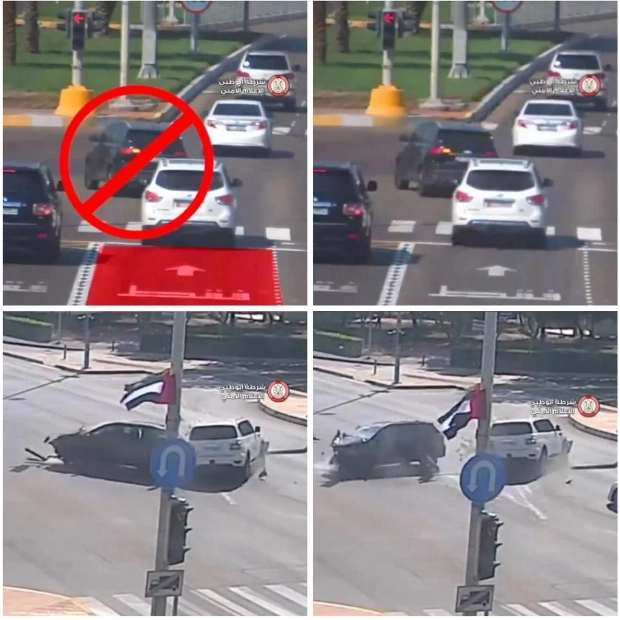 Distracted Driver Causes Major Accident in Abu Dhabi