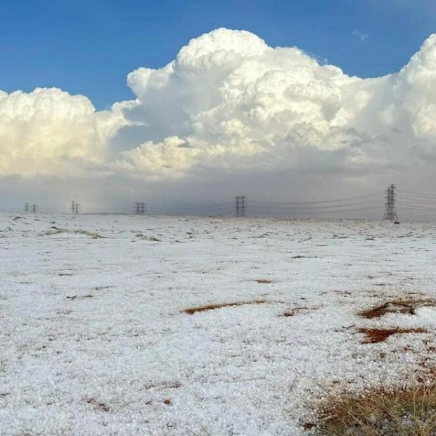 Snowfall and Hail Transform Saudi Arabia's Mountains