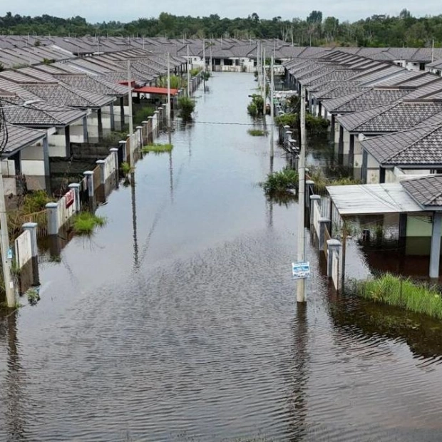 Floodwaters Recede in Malaysian Town of Tumpat