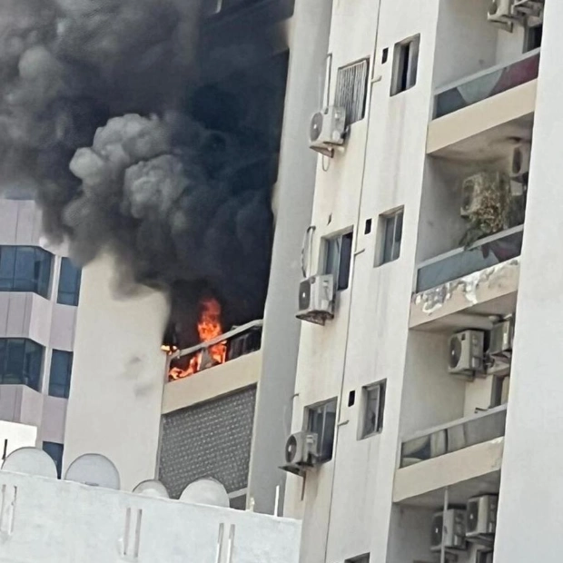 Fire Engulfs Residential Tower in Sharjah; Building Swiftly Evacuated