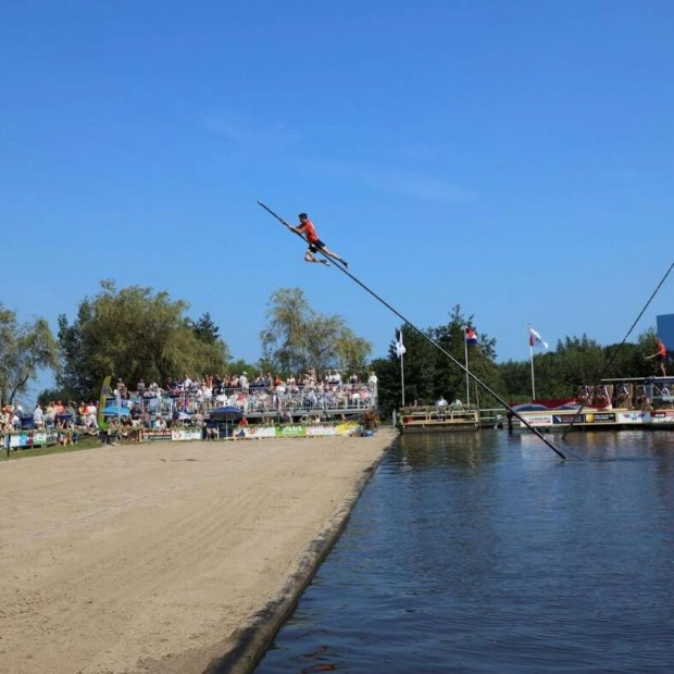 Annual National 'Fierljeppen' Competition Draws Dutch Athletes