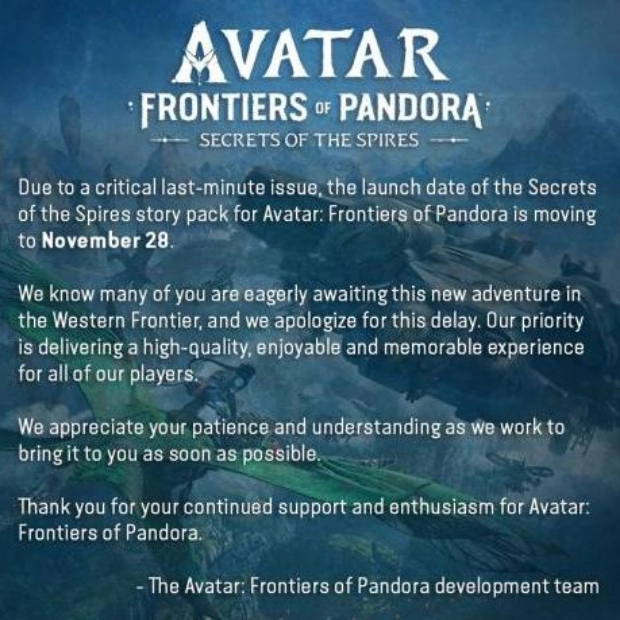 Avatar: Frontiers of Pandora — Релиз дополнения перенесен