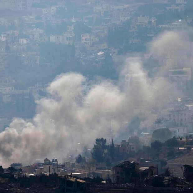 Smoke Rises Over Lebanon Border Village Amid Israeli Strike