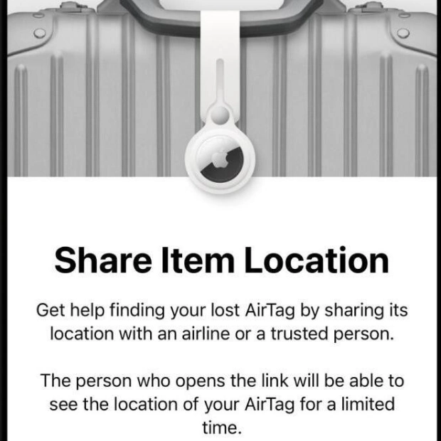 Apple Introduces 'Share Item Location' Feature