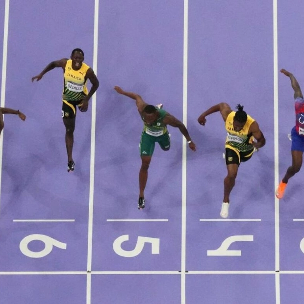 Noah Lyles Wins Men's 100m Olympic Final in a Nail-Biter