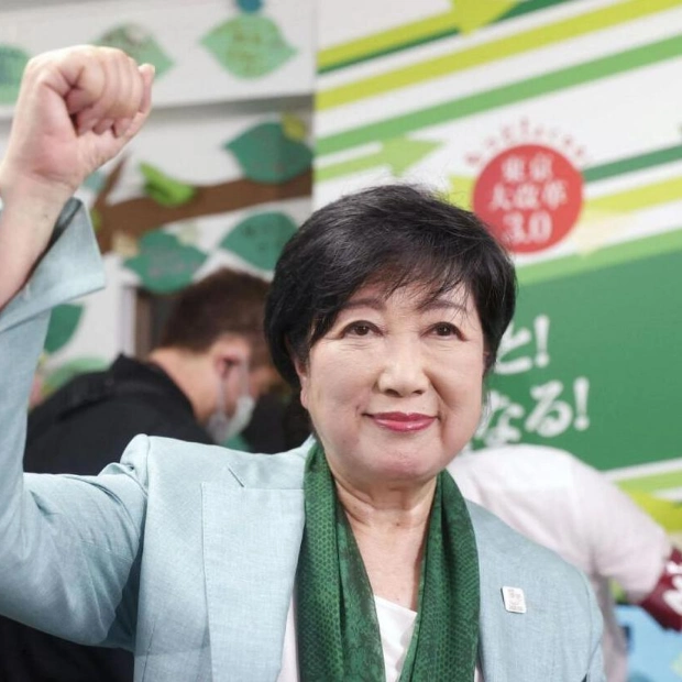 Tokyo Governor Yuriko Koike Declares Victory in City Election