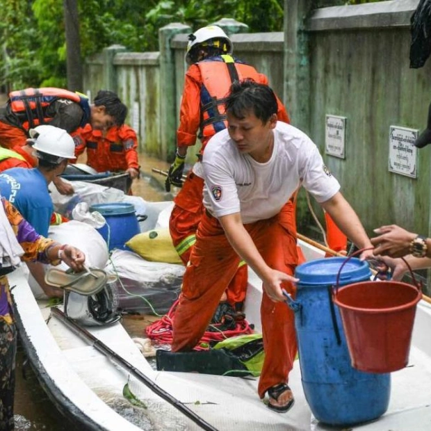 Myanmar Residents Flee Severe Flooding Caused by Typhoon Yagi