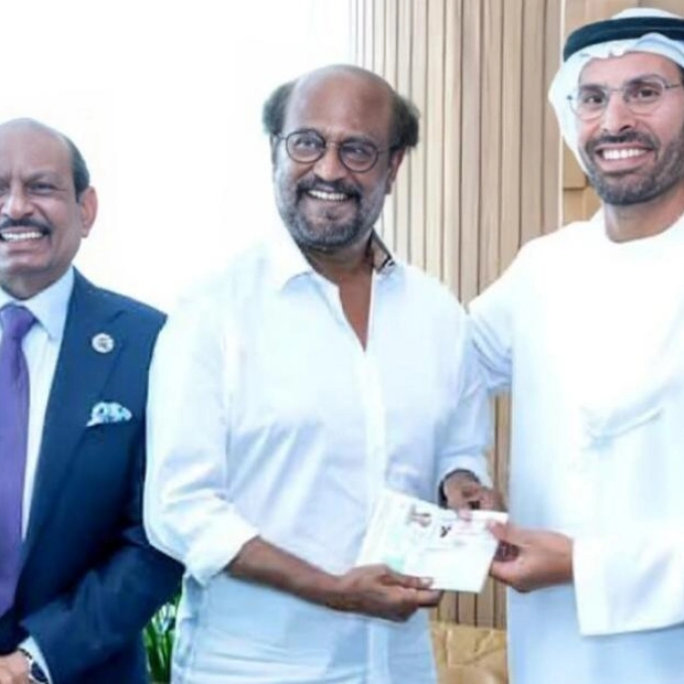 Rajinikanth Receives UAE Golden Visa with Support from Yusuffali