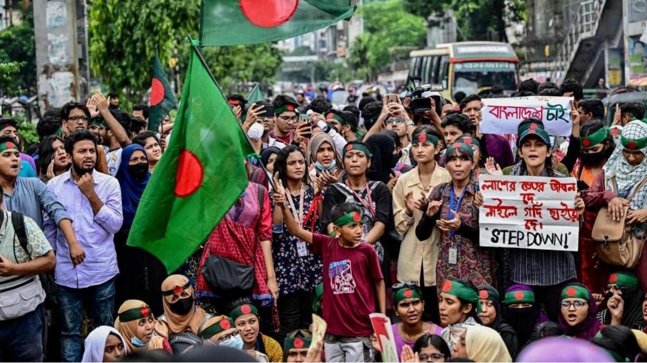 Mass Protests in Bangladesh Demand PM's Resignation