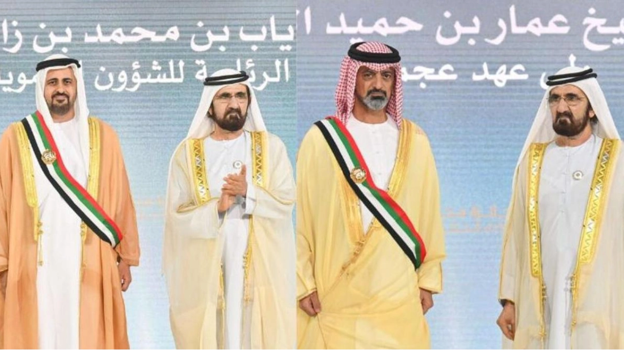 Two National Figures Honored with Mohammed bin Rashid Sash