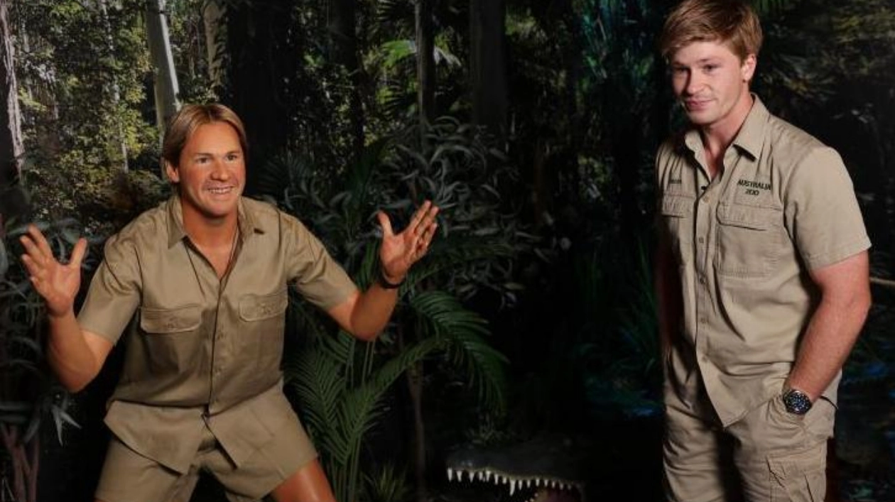 Robert Irwin Emotional at Seeing Dad's Wax Figure