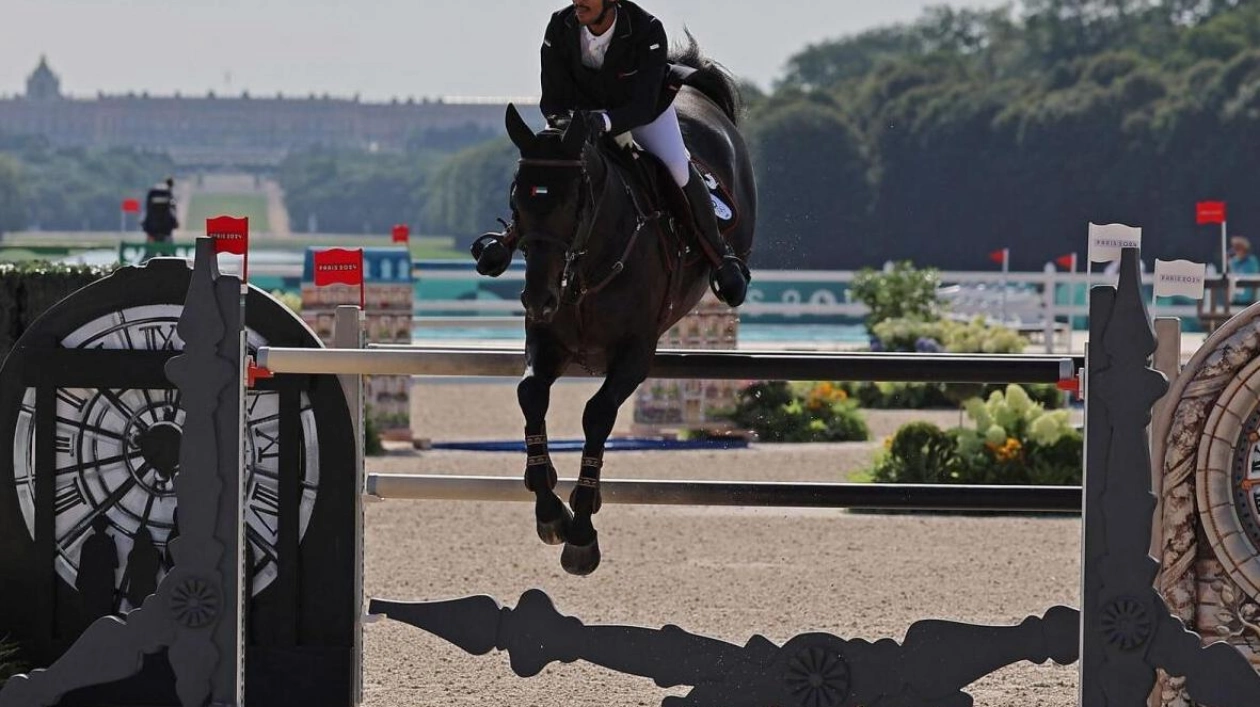 UAE's Omar Al Marzouqi Competes in Paris Olympics Show Jumping Final