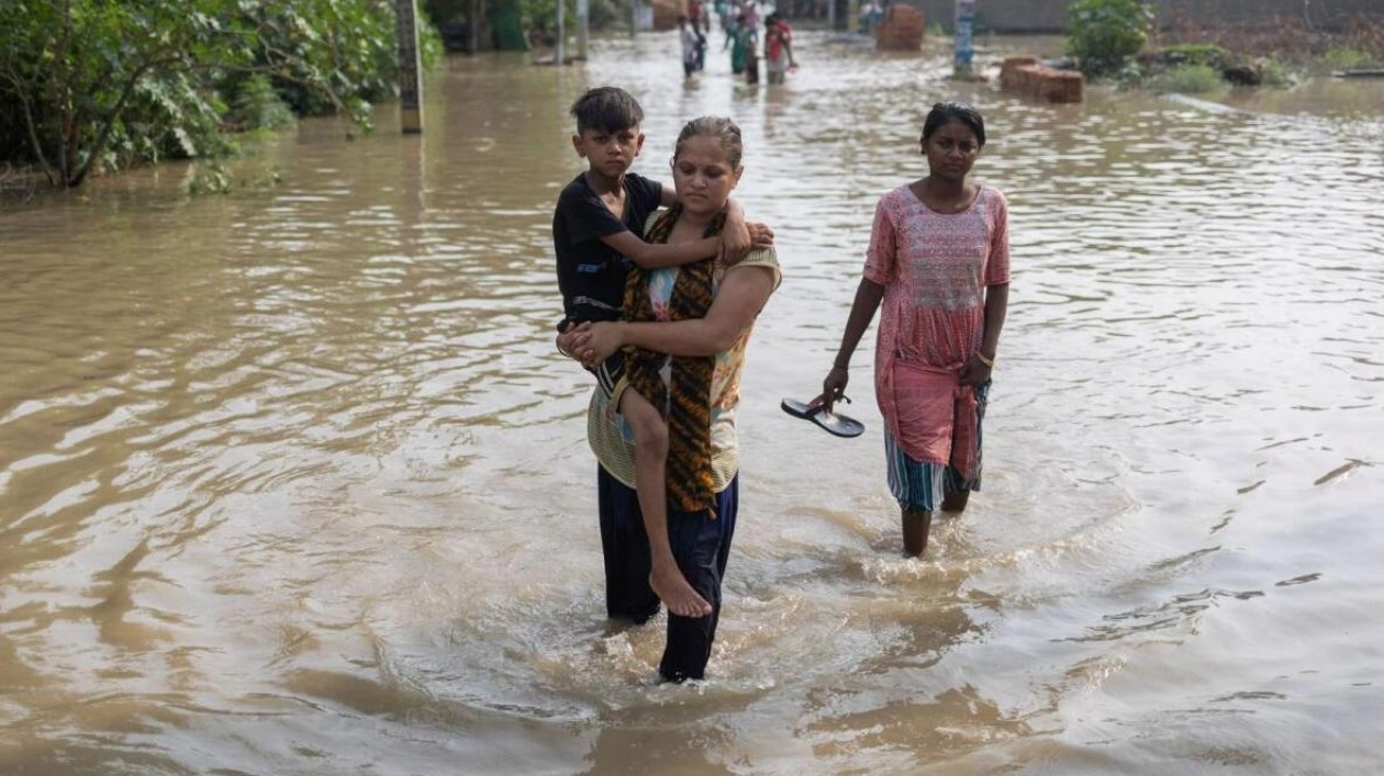 Flooding in North-West Delhi After Canal Breach