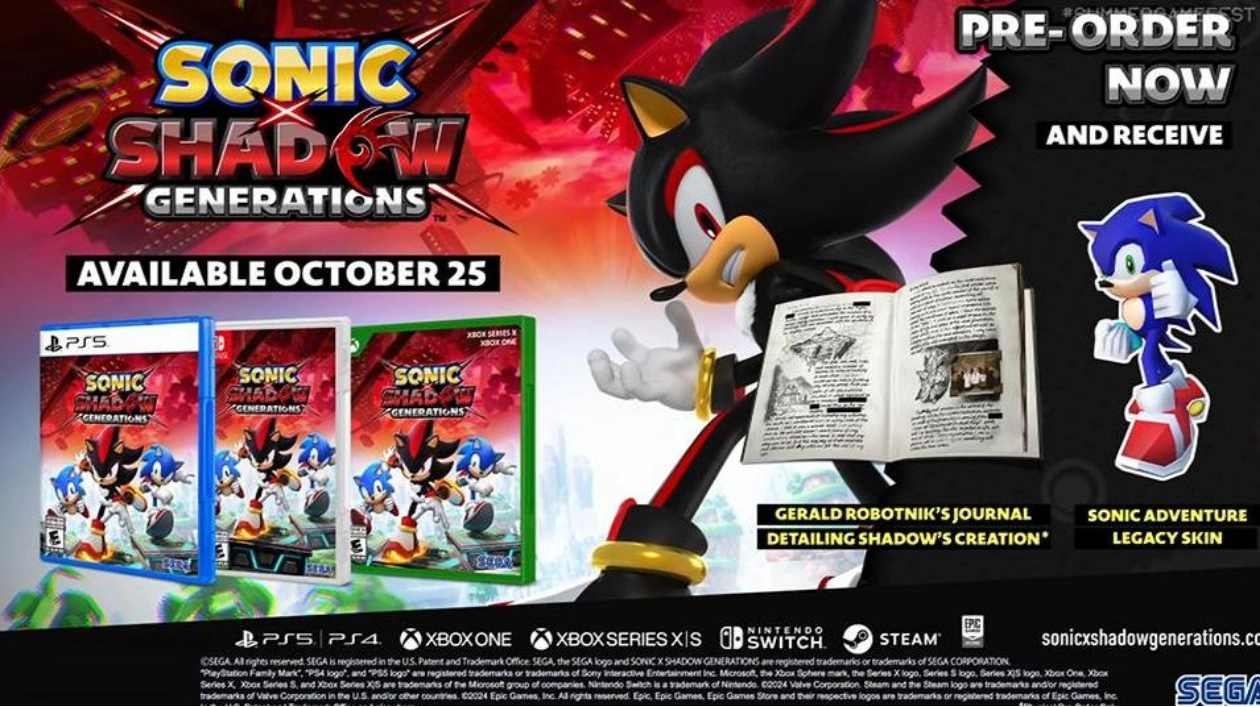 Sonic X Shadow Generations Digital Deluxe Edition Now Available