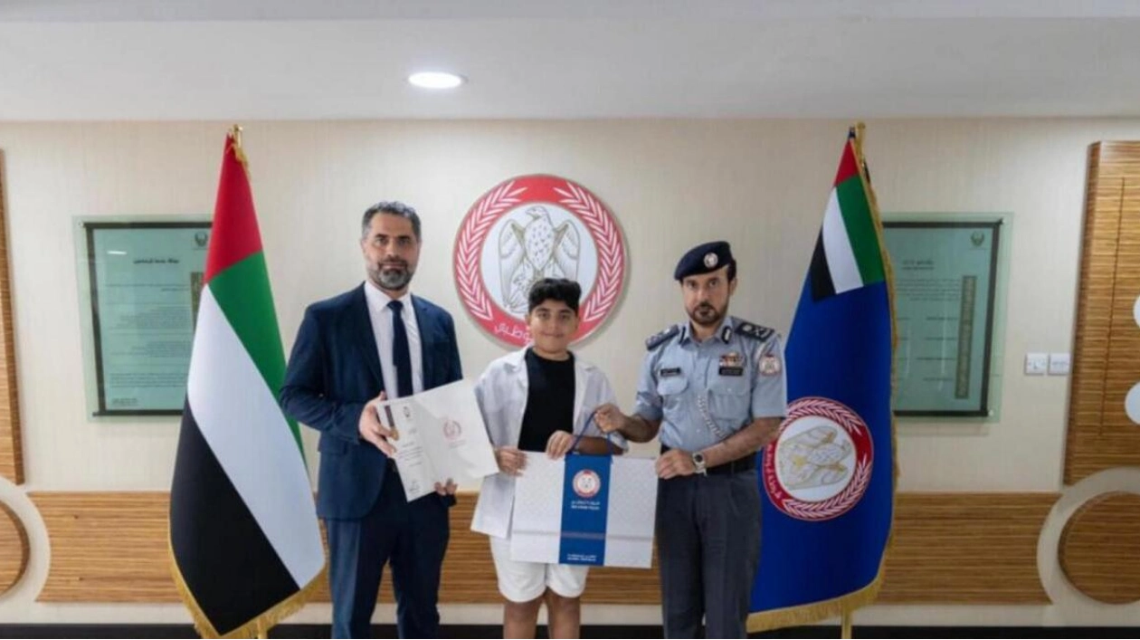 Child Honored by Abu Dhabi Police for Reporting Traffic Accident