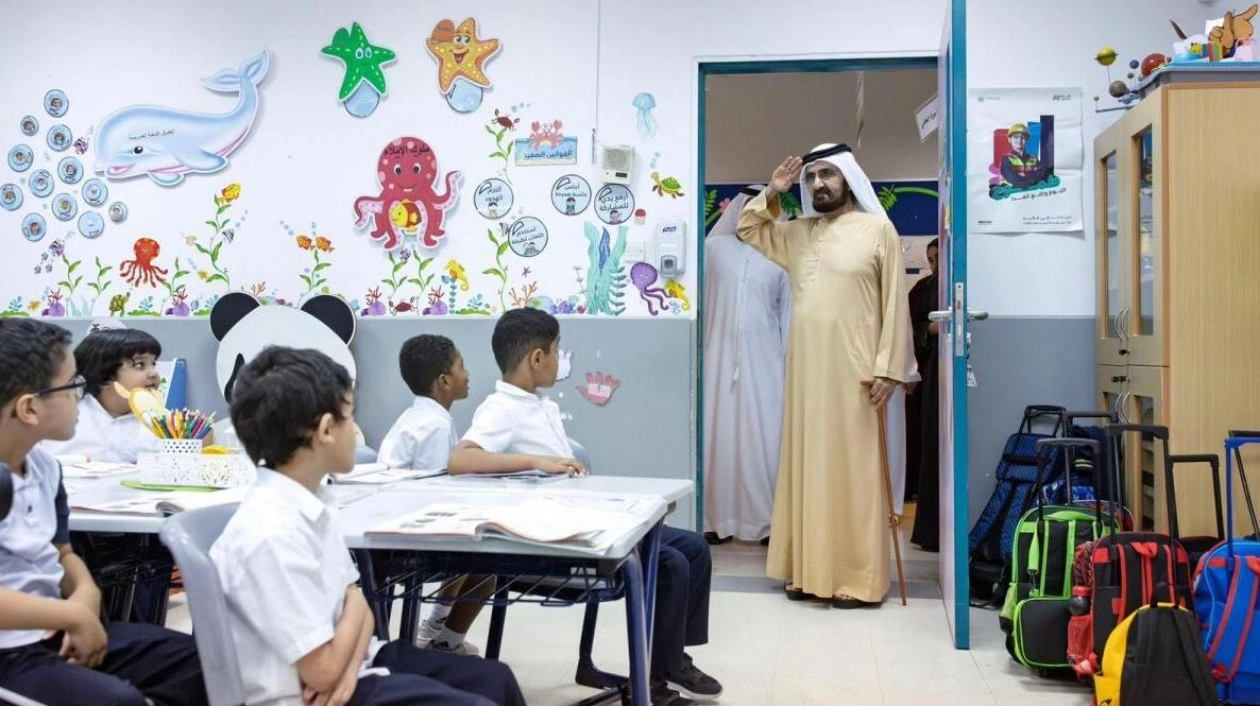 Sheikh Mohammed Visits Winning School of Arab Reading Challenge