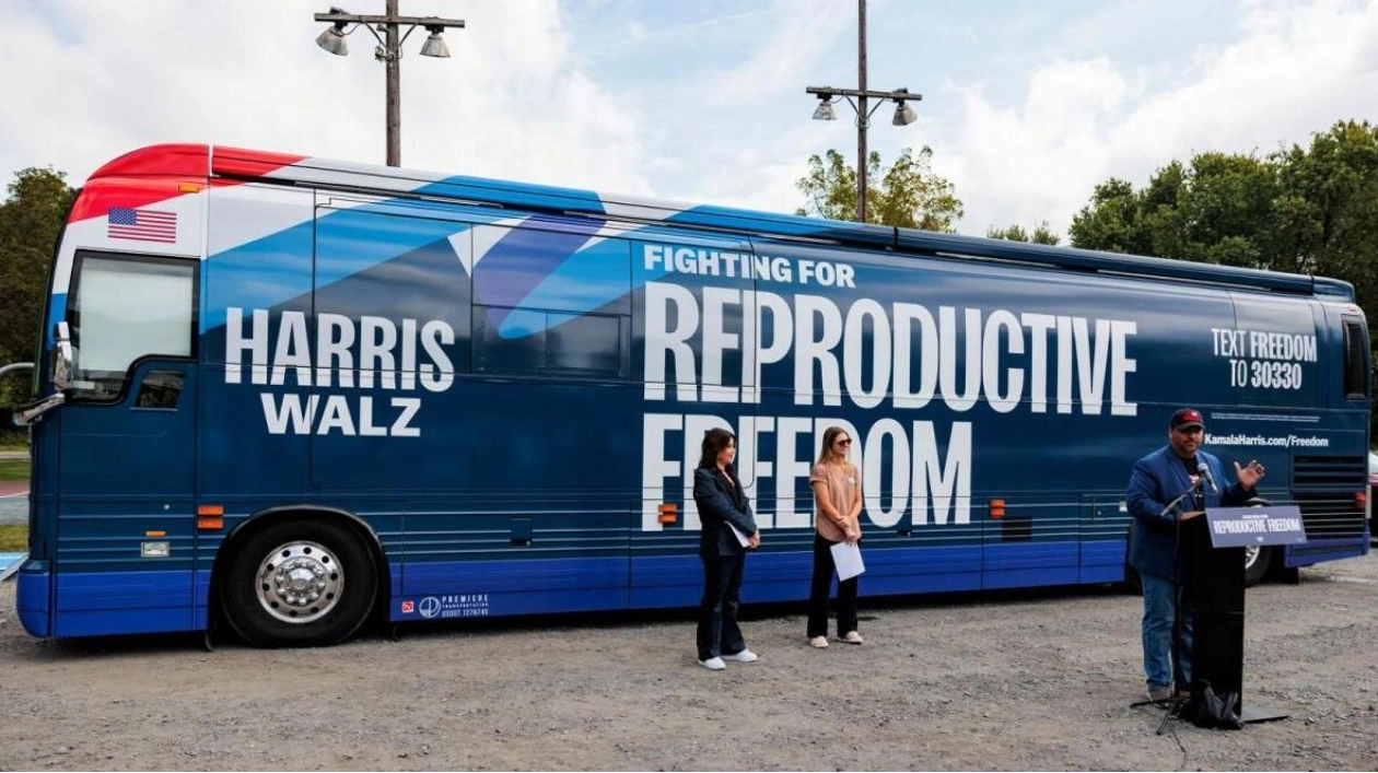 Harris Campaign Bus Tour Highlights Abortion Rights