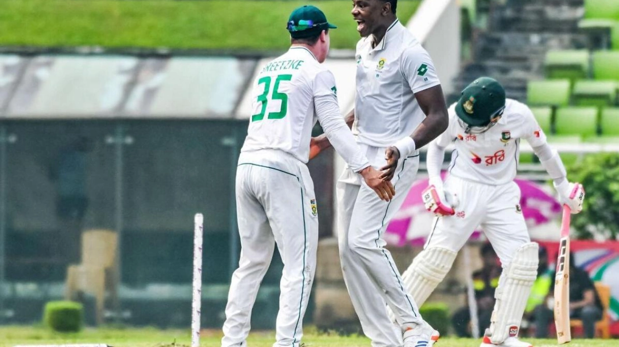 Kagiso Rabada Celebrates 300th Test Wicket in Bangladesh