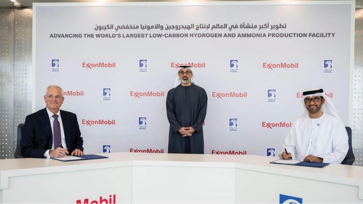 Adnoc to Acquire Stake in ExxonMobil's Low-Carbon Hydrogen Facility