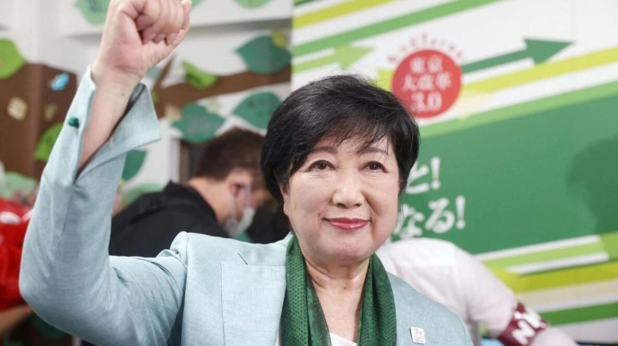 Tokyo Governor Yuriko Koike Declares Victory in City Election