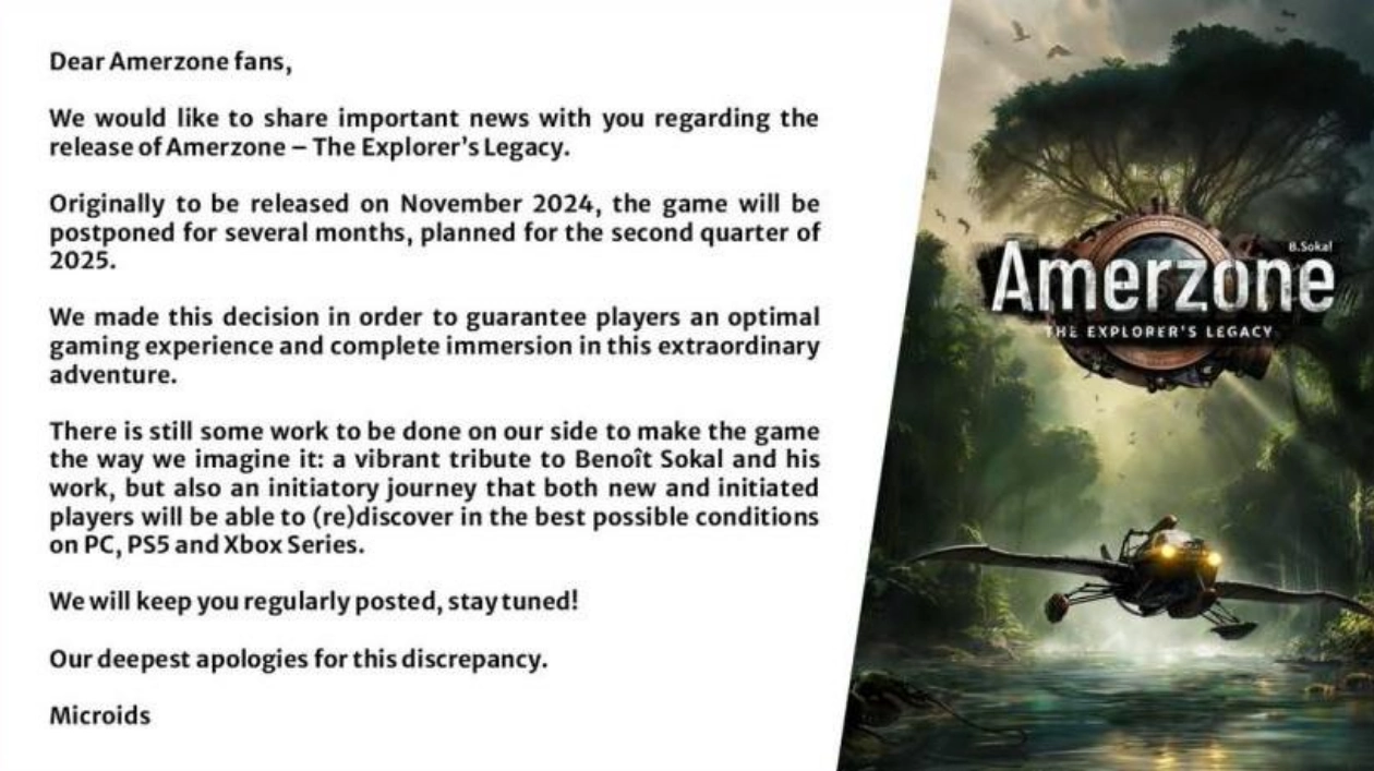 Amerzone: The Explorer’s Legacy Отложен до 2025 года